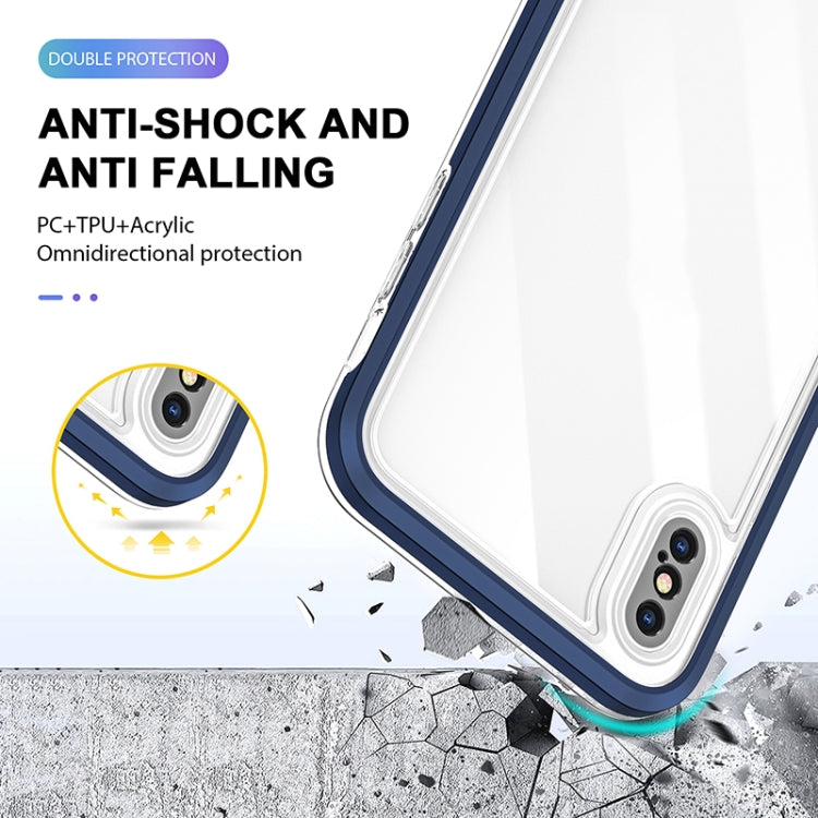 For iPhone XS Max Bright Series Clear Acrylic + PC+TPU Shockproof Case