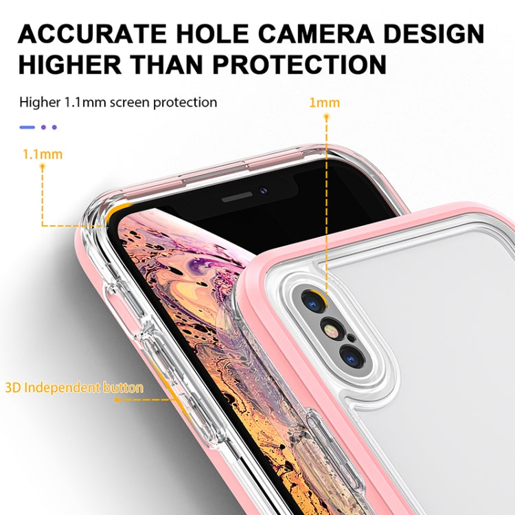 For iPhone XS Max Bright Series Clear Acrylic + PC+TPU Shockproof Case