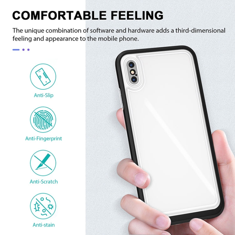 For iPhone XS Max Bright Series Clear Acrylic + PC+TPU Shockproof Case