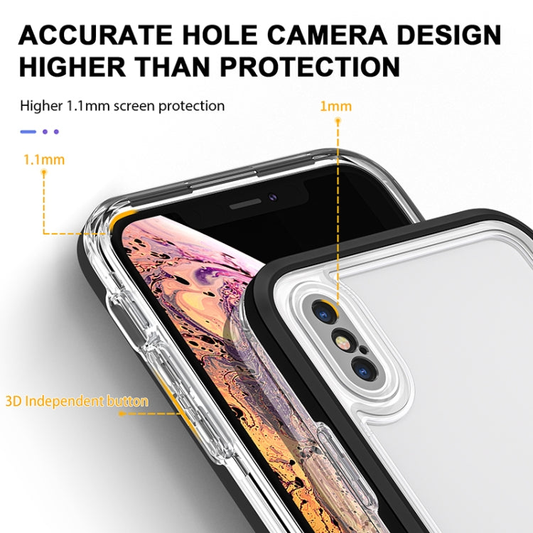 For iPhone XS Max Bright Series Clear Acrylic + PC+TPU Shockproof Case