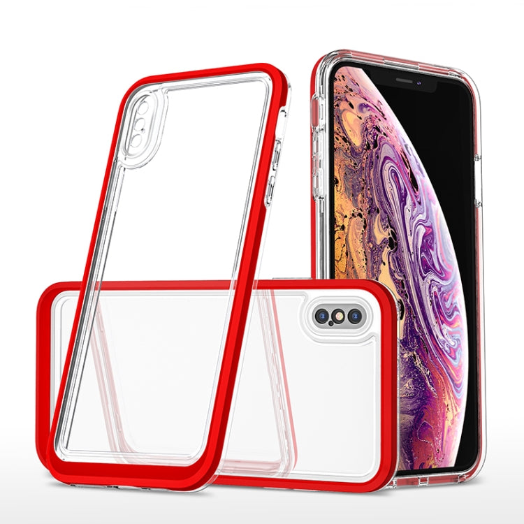 For iPhone XS Max Bright Series Clear Acrylic + PC+TPU Shockproof Case
