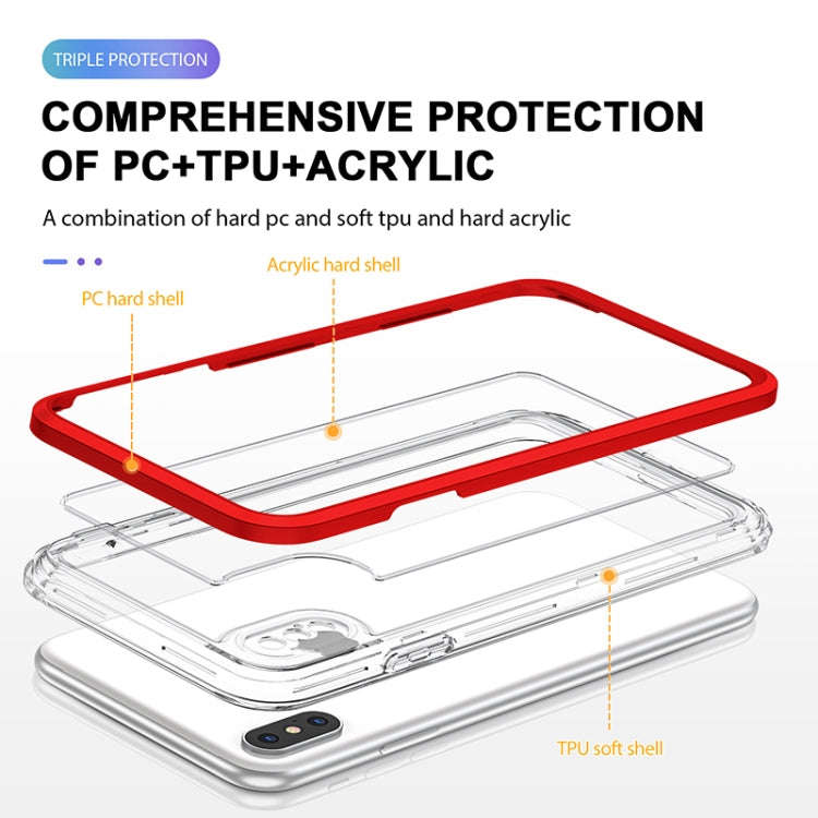 For iPhone XS Max Bright Series Clear Acrylic + PC+TPU Shockproof Case