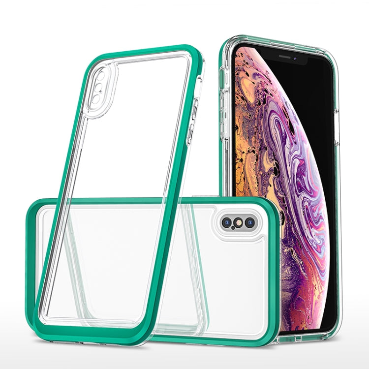 For iPhone XS Max Bright Series Clear Acrylic + PC+TPU Shockproof Case