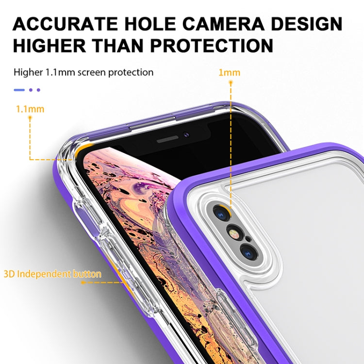 For iPhone XS Max Bright Series Clear Acrylic + PC+TPU Shockproof Case