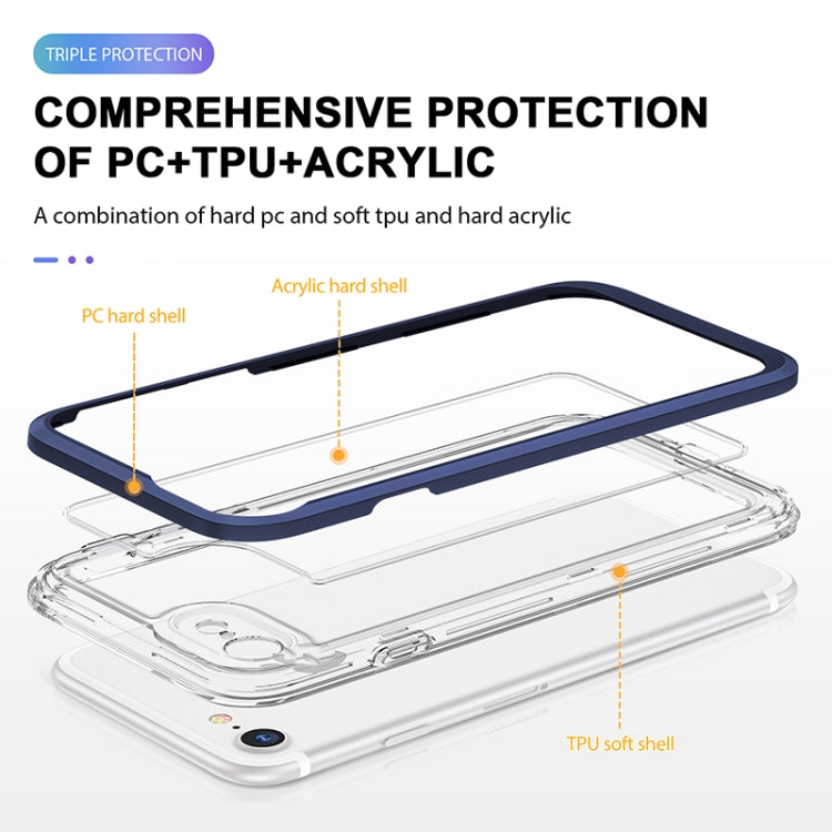 For iPhone SE 2022 / SE 2020 / 8 / 7 Bright Series Clear Acrylic + PC+TPU Shockproof Case