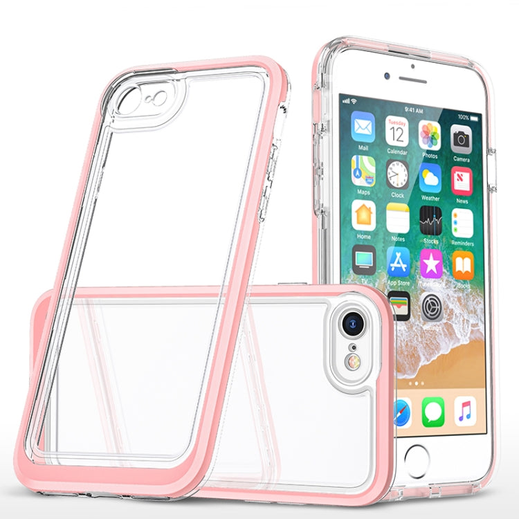 For iPhone SE 2022 / SE 2020 / 8 / 7 Bright Series Clear Acrylic + PC+TPU Shockproof Case