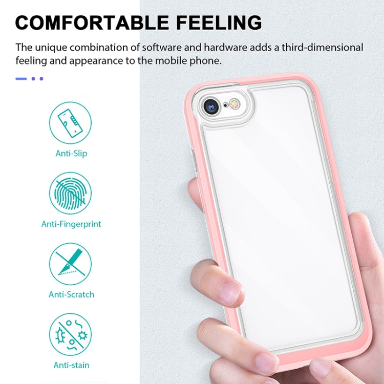 For iPhone SE 2022 / SE 2020 / 8 / 7 Bright Series Clear Acrylic + PC+TPU Shockproof Case