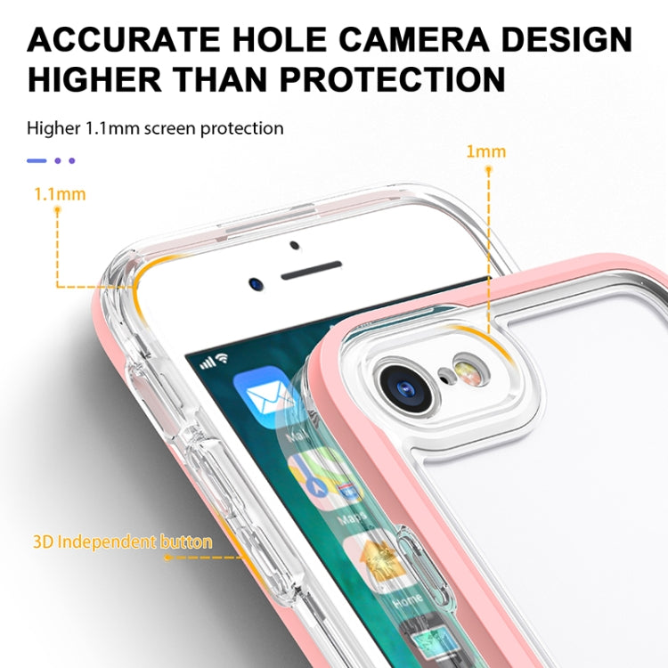 For iPhone SE 2022 / SE 2020 / 8 / 7 Bright Series Clear Acrylic + PC+TPU Shockproof Case