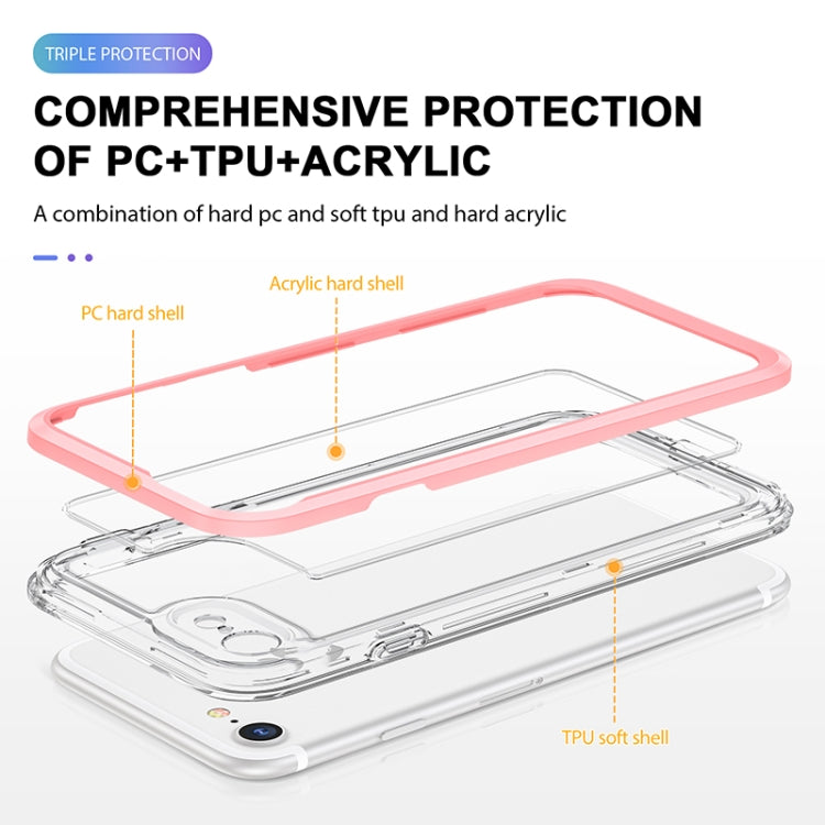 For iPhone SE 2022 / SE 2020 / 8 / 7 Bright Series Clear Acrylic + PC+TPU Shockproof Case