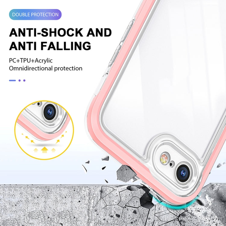 For iPhone SE 2022 / SE 2020 / 8 / 7 Bright Series Clear Acrylic + PC+TPU Shockproof Case
