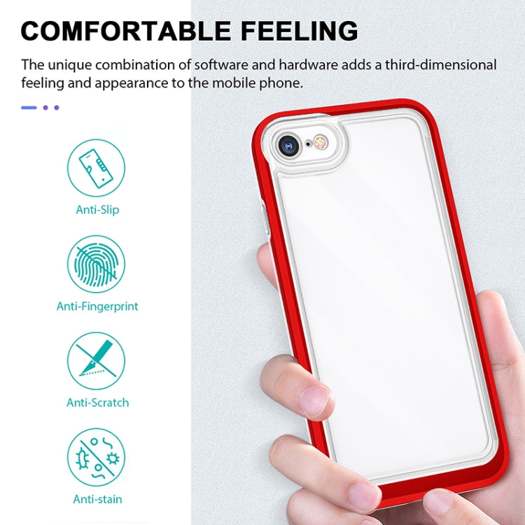 For iPhone SE 2022 / SE 2020 / 8 / 7 Bright Series Clear Acrylic + PC+TPU Shockproof Case