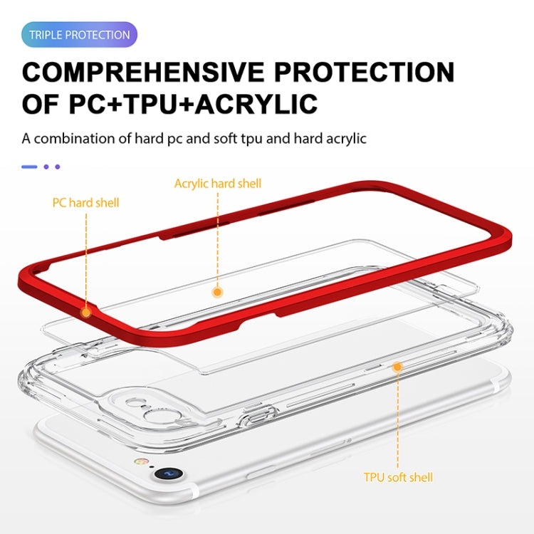 For iPhone SE 2022 / SE 2020 / 8 / 7 Bright Series Clear Acrylic + PC+TPU Shockproof Case