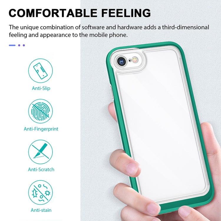 For iPhone SE 2022 / SE 2020 / 8 / 7 Bright Series Clear Acrylic + PC+TPU Shockproof Case