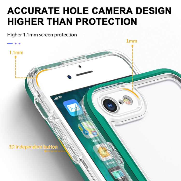 For iPhone SE 2022 / SE 2020 / 8 / 7 Bright Series Clear Acrylic + PC+TPU Shockproof Case