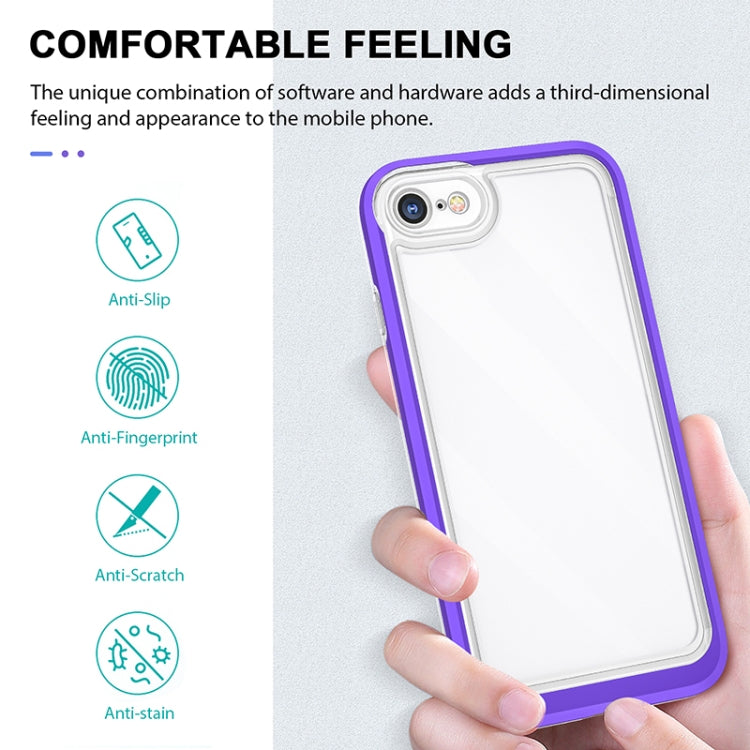 For iPhone SE 2022 / SE 2020 / 8 / 7 Bright Series Clear Acrylic + PC+TPU Shockproof Case