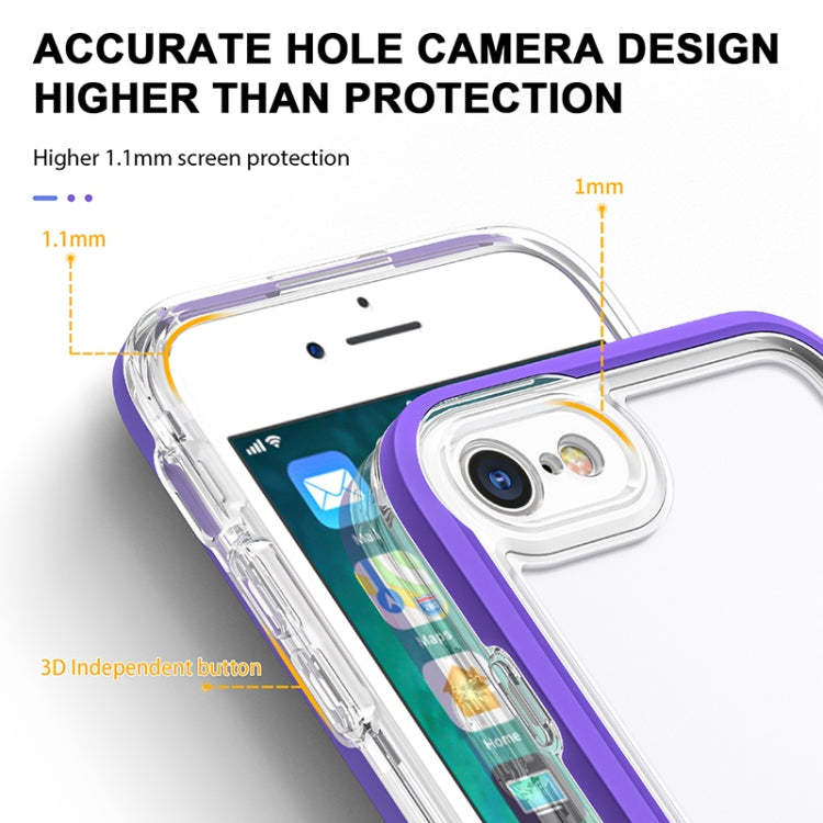 For iPhone SE 2022 / SE 2020 / 8 / 7 Bright Series Clear Acrylic + PC+TPU Shockproof Case
