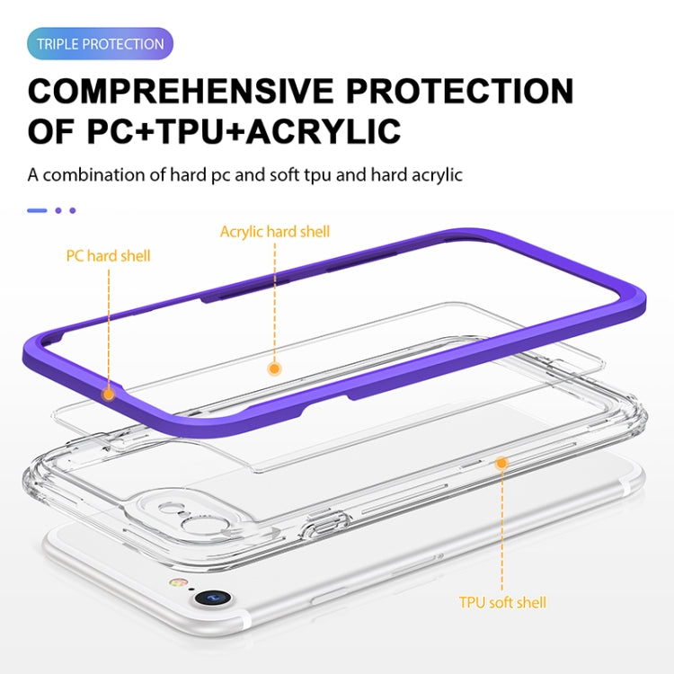 For iPhone SE 2022 / SE 2020 / 8 / 7 Bright Series Clear Acrylic + PC+TPU Shockproof Case