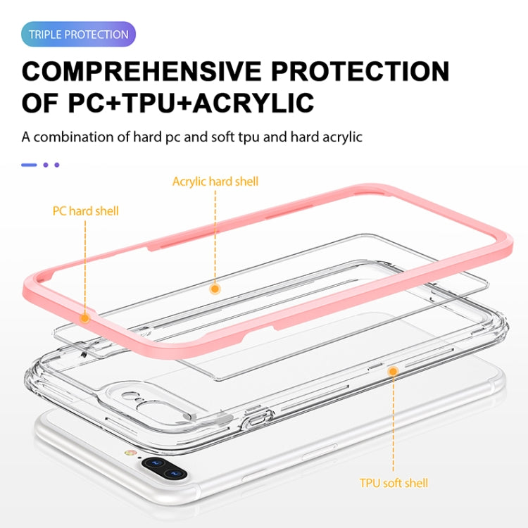 Bright Series Clear Acrylic + PC+TPU Shockproof Case For iPhone 8 Plus / 7 Plus
