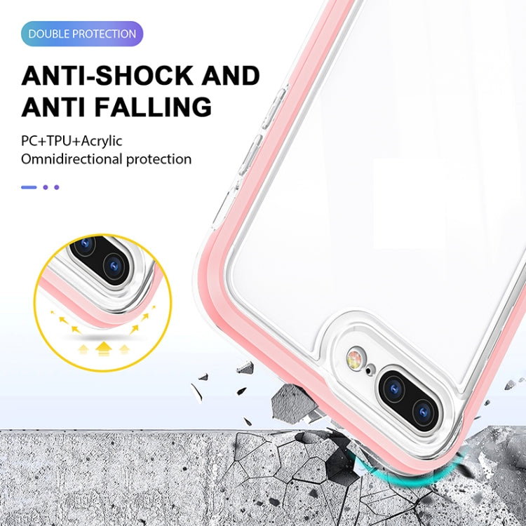 Bright Series Clear Acrylic + PC+TPU Shockproof Case For iPhone 8 Plus / 7 Plus