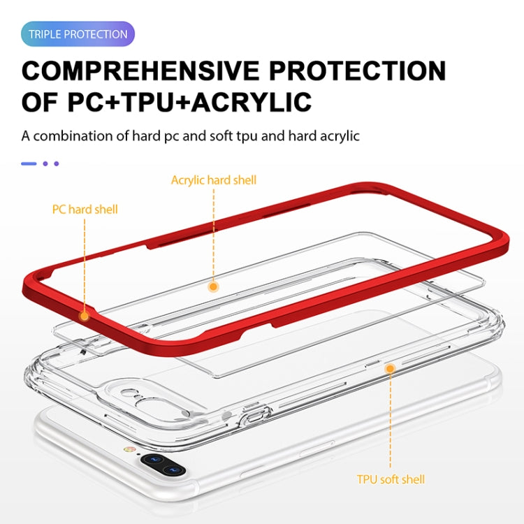 Bright Series Clear Acrylic + PC+TPU Shockproof Case For iPhone 8 Plus / 7 Plus