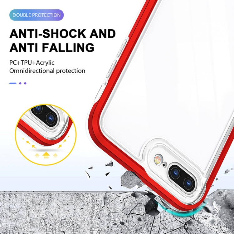 Bright Series Clear Acrylic + PC+TPU Shockproof Case For iPhone 8 Plus / 7 Plus