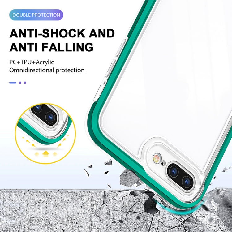 Bright Series Clear Acrylic + PC+TPU Shockproof Case For iPhone 8 Plus / 7 Plus