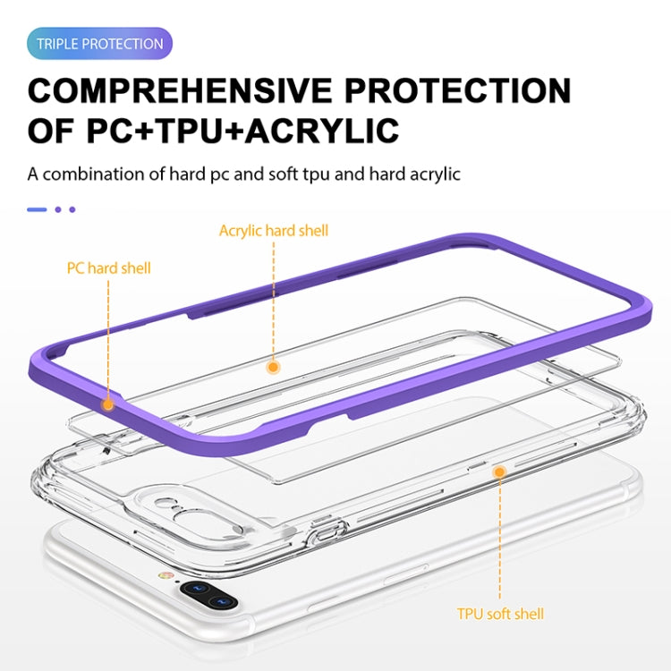 Bright Series Clear Acrylic + PC+TPU Shockproof Case For iPhone 8 Plus / 7 Plus