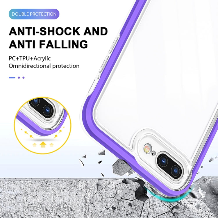 Bright Series Clear Acrylic + PC+TPU Shockproof Case For iPhone 8 Plus / 7 Plus