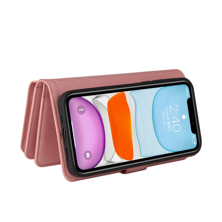 Skin Feel PU + TPU Horizontal Flip Leather Case with Holder & 15 Cards Slot & Wallet & Zipper Pocket & Lanyard For iPhone 11