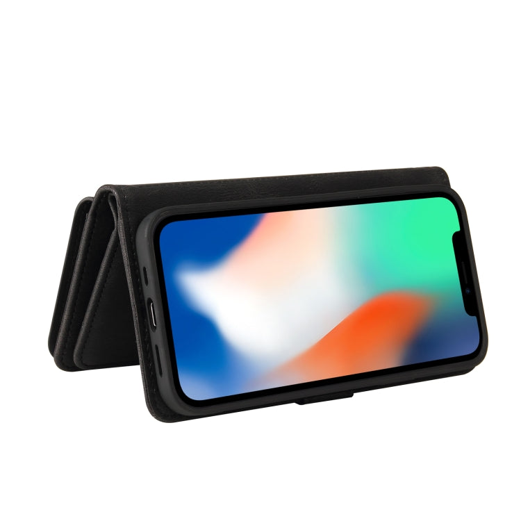 For iPhone X / XS Skin Feel PU + TPU Horizontal Flip Leather Case with Holder & 15 Cards Slot & Wallet & Zipper Pocket & Lanyard