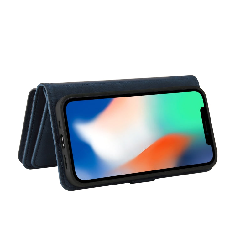 For iPhone X / XS Skin Feel PU + TPU Horizontal Flip Leather Case with Holder & 15 Cards Slot & Wallet & Zipper Pocket & Lanyard