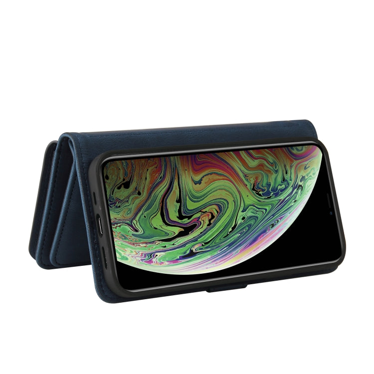For iPhone XS Max Skin Feel PU + TPU Horizontal Flip Leather Case with Holder & 15 Cards Slot & Wallet & Zipper Pocket & Lanyard