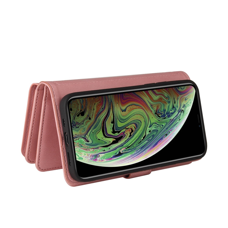 For iPhone XS Max Skin Feel PU + TPU Horizontal Flip Leather Case with Holder & 15 Cards Slot & Wallet & Zipper Pocket & Lanyard