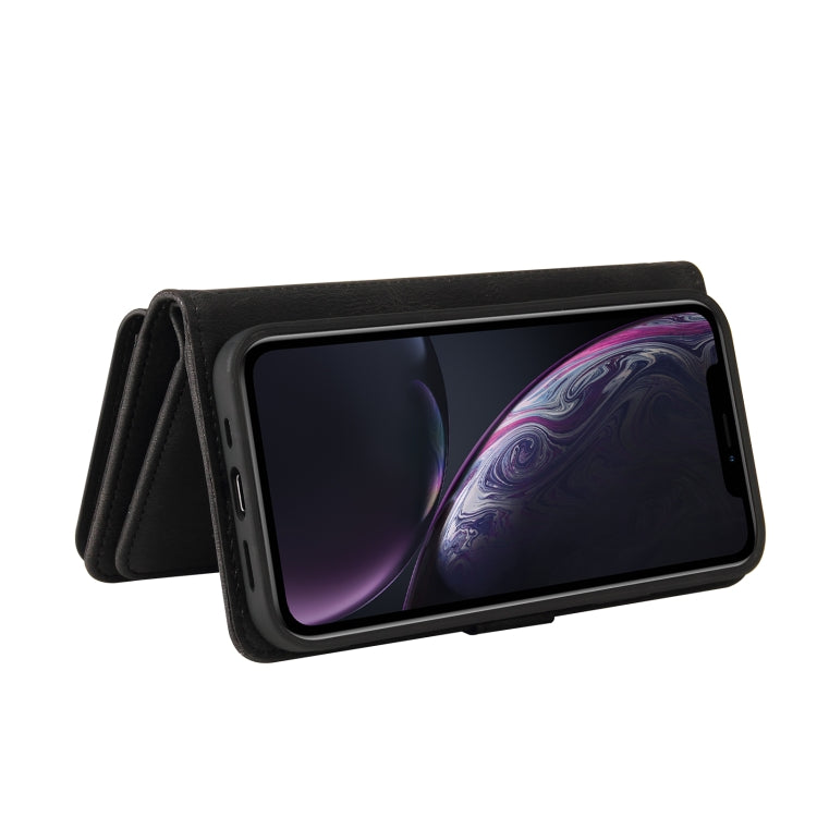 For iPhone XR Skin Feel PU + TPU Horizontal Flip Leather Case with Holder & 15 Cards Slot & Wallet & Zipper Pocket & Lanyard