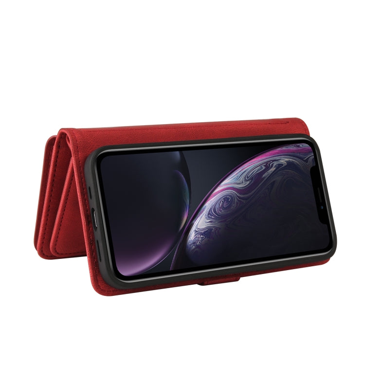 For iPhone XR Skin Feel PU + TPU Horizontal Flip Leather Case with Holder & 15 Cards Slot & Wallet & Zipper Pocket & Lanyard