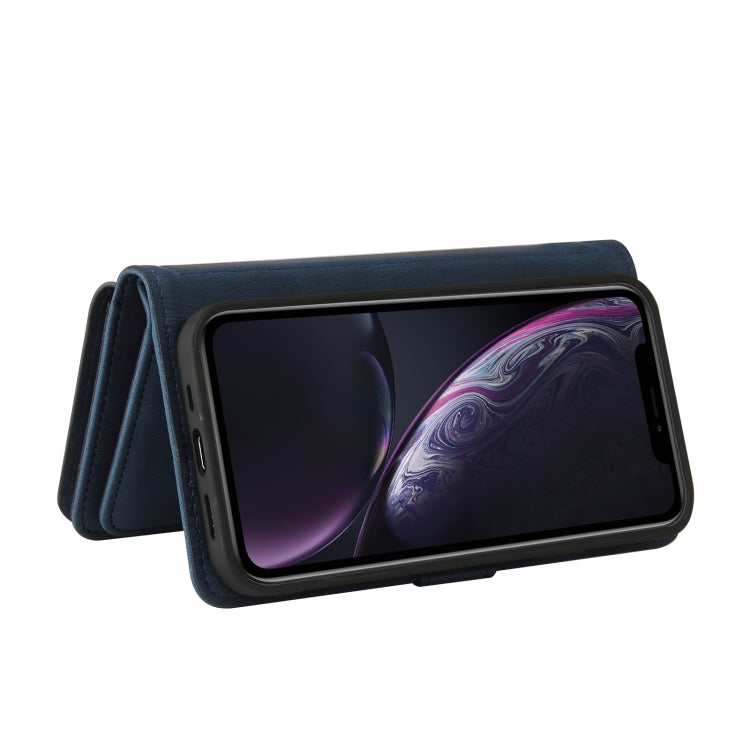 For iPhone XR Skin Feel PU + TPU Horizontal Flip Leather Case with Holder & 15 Cards Slot & Wallet & Zipper Pocket & Lanyard