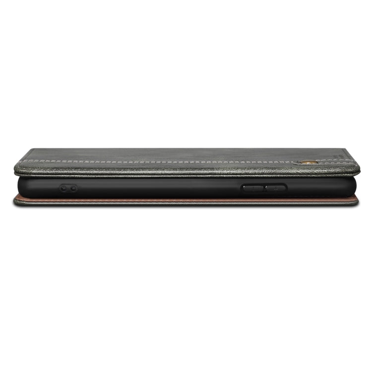 For iPhone 13 mini Simple Wax Crazy Horse Texture Horizontal Flip Leather Case with Card Slots & Wallet