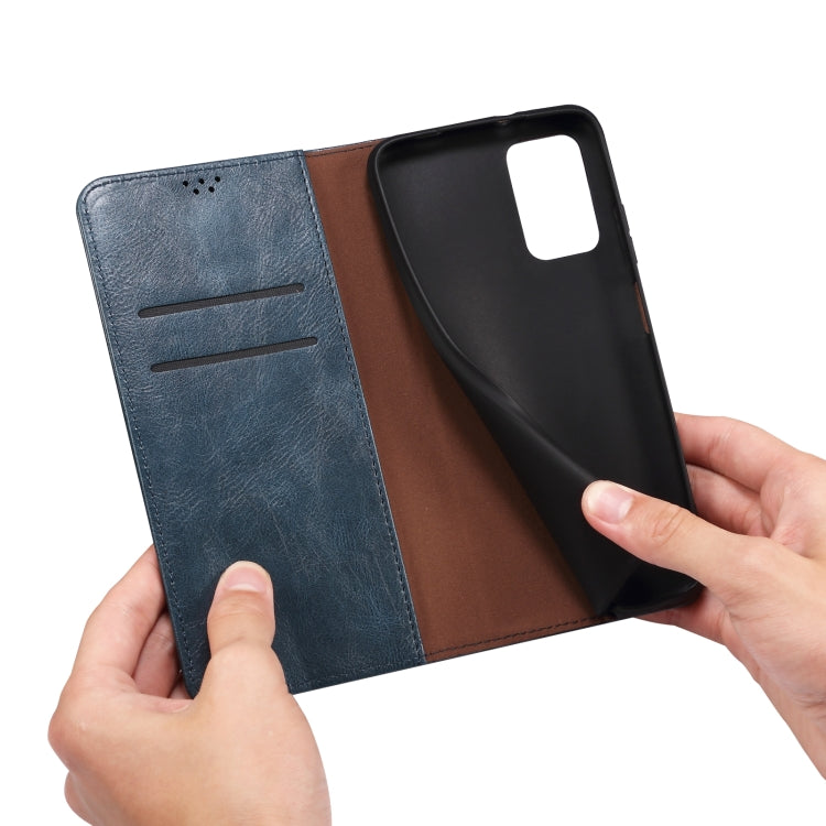 For iPhone 13 mini Simple Wax Crazy Horse Texture Horizontal Flip Leather Case with Card Slots & Wallet
