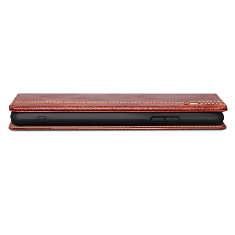 For iPhone 13 mini Simple Wax Crazy Horse Texture Horizontal Flip Leather Case with Card Slots & Wallet
