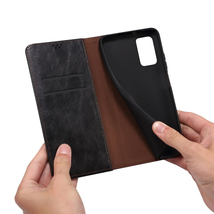 For iPhone 13 mini Simple Wax Crazy Horse Texture Horizontal Flip Leather Case with Card Slots & Wallet