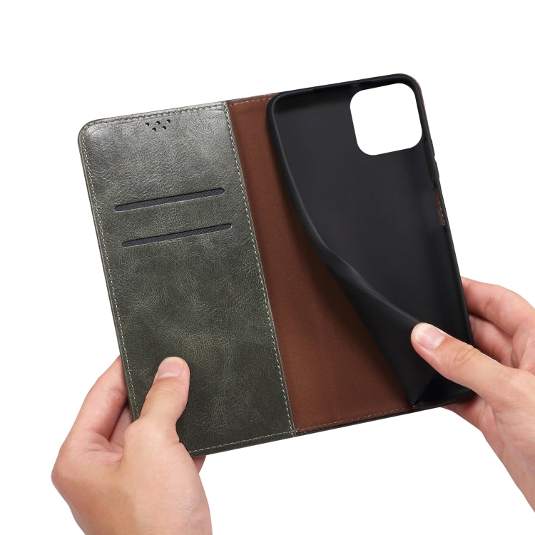 For iPhone 13 Pro Simple Wax Crazy Horse Texture Horizontal Flip Leather Case with Card Slots & Wallet