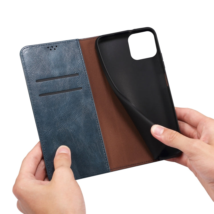 For iPhone 13 Pro Simple Wax Crazy Horse Texture Horizontal Flip Leather Case with Card Slots & Wallet