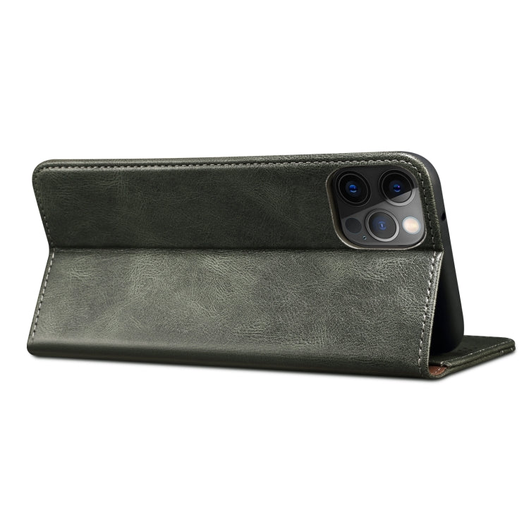 Simple Wax Crazy Horse Texture Horizontal Flip Leather Case with Card Slots & Wallet For iPhone 13 Pro Max