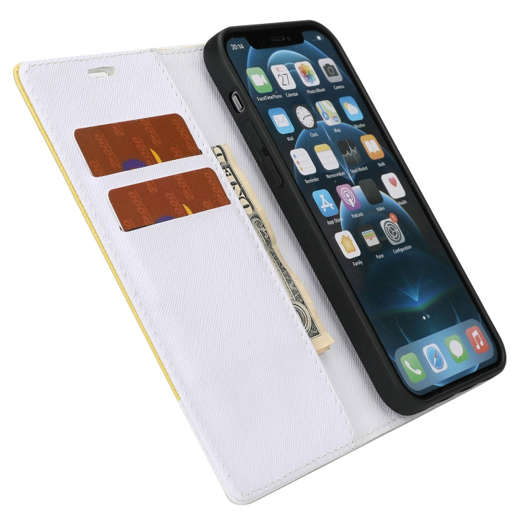 For iPhone 13 mini Cross Texture Magnetic Horizontal Flip Leather Case with Card Slots & Holder & Wallet