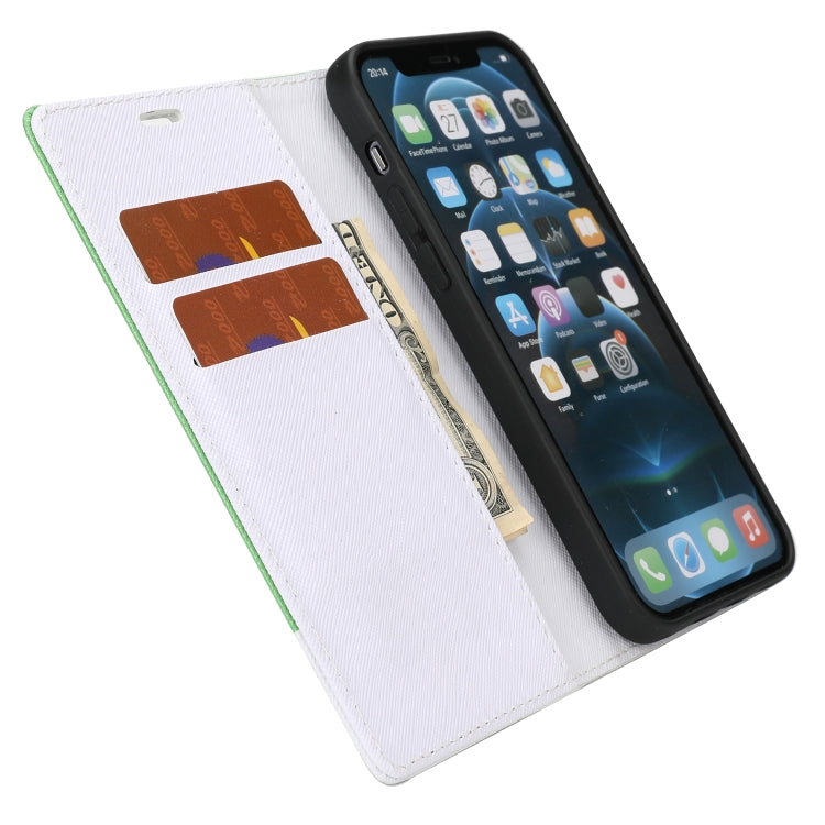 For iPhone 13 mini Cross Texture Magnetic Horizontal Flip Leather Case with Card Slots & Holder & Wallet