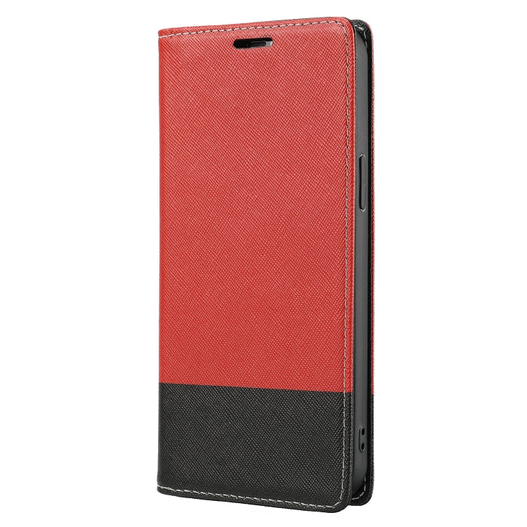 For iPhone 13 Cross Texture Magnetic Horizontal Flip Leather Case with Card Slots & Holder & Wallet
