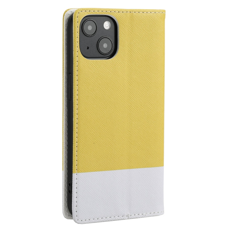 For iPhone 13 Cross Texture Magnetic Horizontal Flip Leather Case with Card Slots & Holder & Wallet