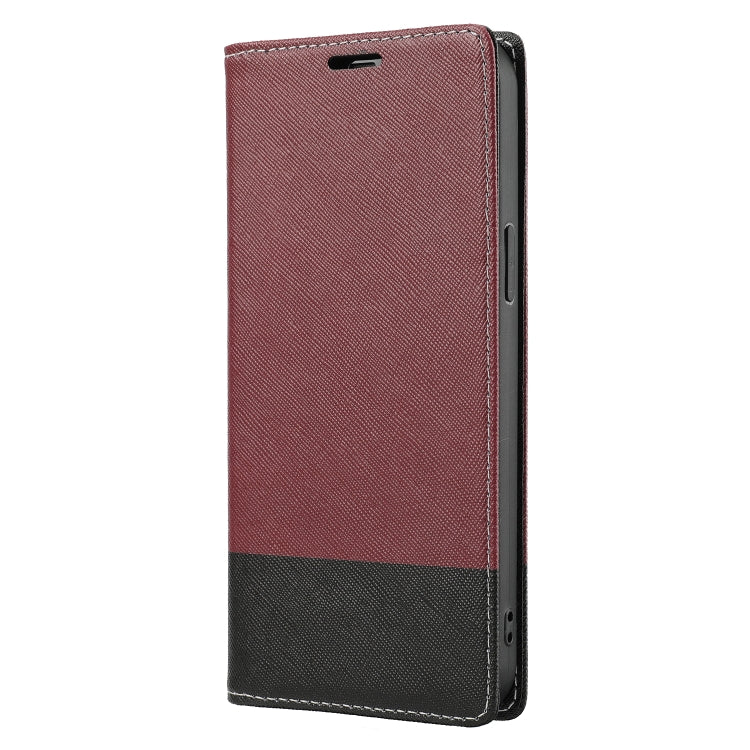For iPhone 13 Cross Texture Magnetic Horizontal Flip Leather Case with Card Slots & Holder & Wallet