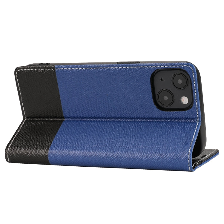 For iPhone 13 Cross Texture Magnetic Horizontal Flip Leather Case with Card Slots & Holder & Wallet