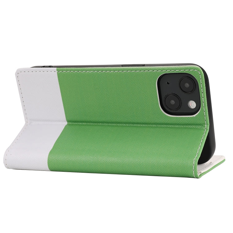 For iPhone 13 Cross Texture Magnetic Horizontal Flip Leather Case with Card Slots & Holder & Wallet